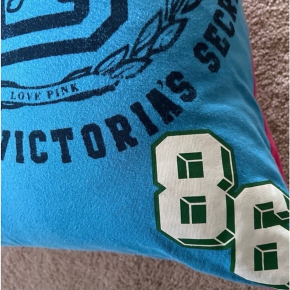 VS PINK PILLOW DECORATIVE THROW 2005 PILLOW & CASE BLUE SAY YES TO PINK VINTAGE - Picture 6 of 13